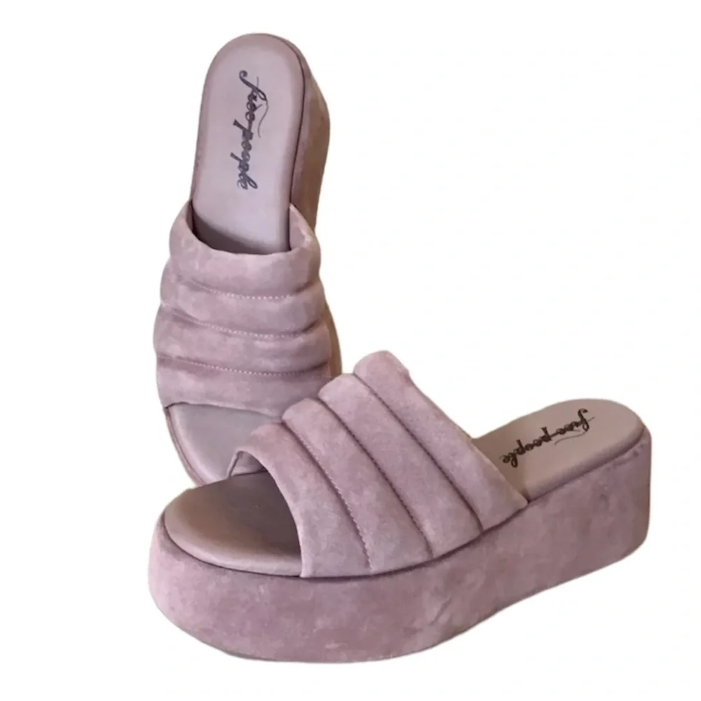 Free People NIB almost paradise suede platform sandals